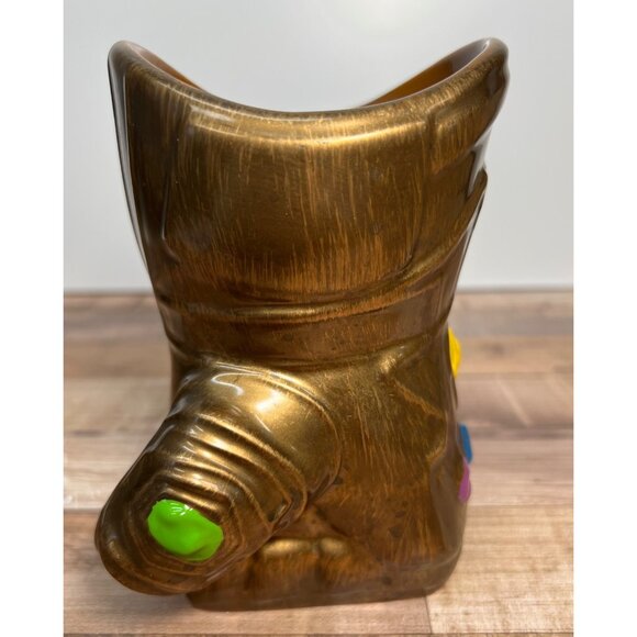 Marvel Avengers Infinity Gauntlet Sculpted Ceramic Mug 20 Oz Gold Multicolor - Picture 2 of 5